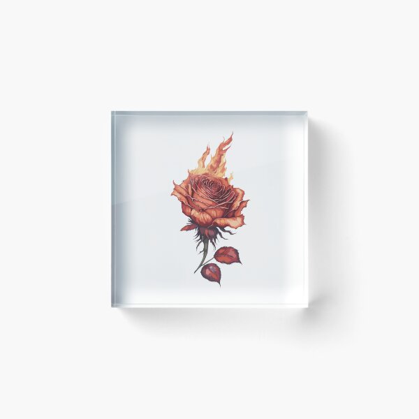 Item preview, Watercolor Rose on fire designed and sold by MamikonarsRB.