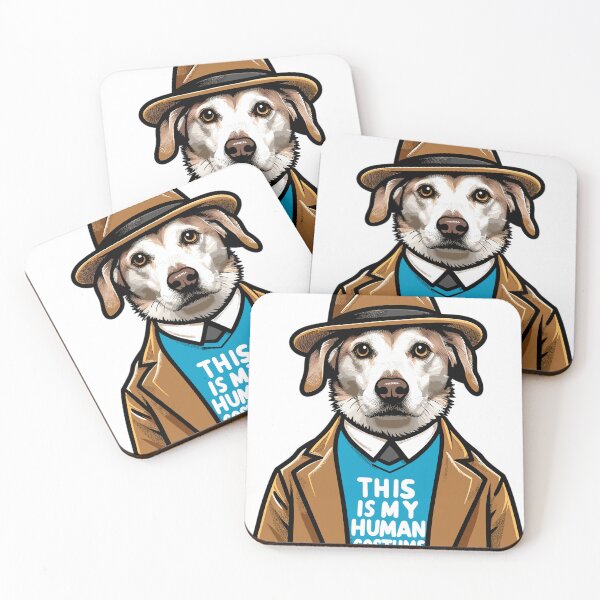 Item preview, "This is my human costume" - dog in human clothing designed and sold by LongIslandDesgn.