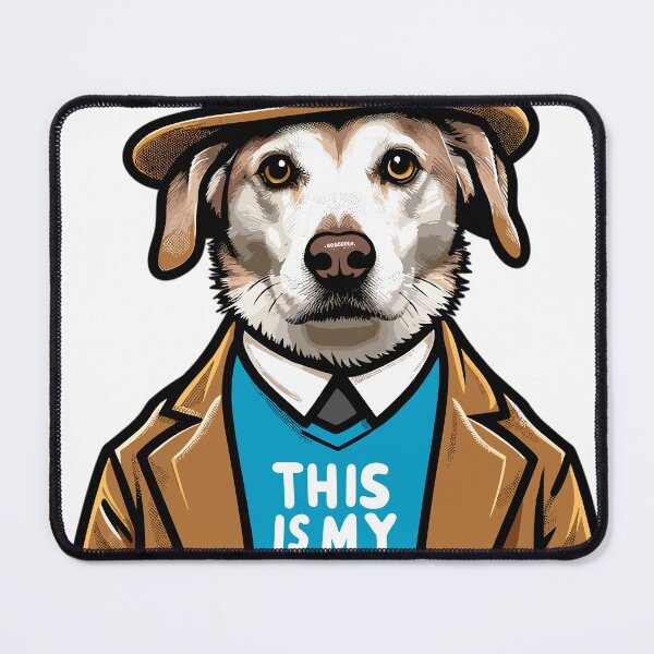 Item preview, "This is my human costume" - dog in human clothing designed and sold by LongIslandDesgn.