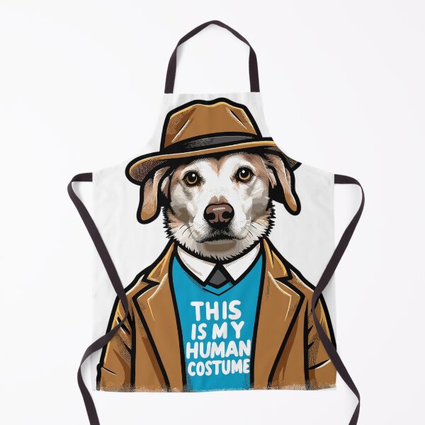 Item preview, "This is my human costume" - dog in human clothing designed and sold by LongIslandDesgn.