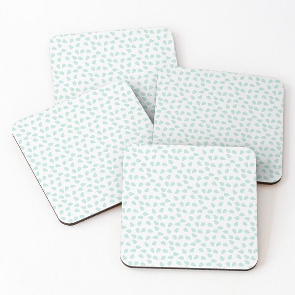 Item preview, Pale Mint Green White Leaves Petals Refreshing Tranquil Minimalist Scandinavian Natural Clean Pattern designed and sold by PenguinForests.