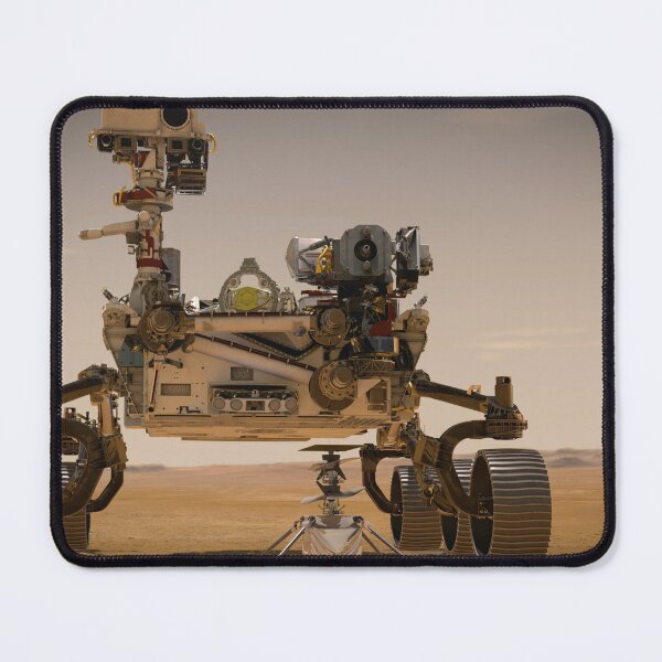 Item preview, STK204831S-The Perseverance rover and Ingenuity helicopter on Mars. designed and sold by StocktrekImages.
