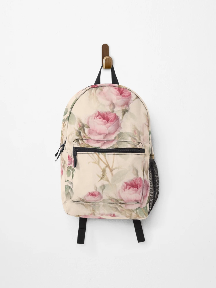 Thumbnail 1 of 3, Backpack, Rose pattern designed and sold by SatuStudio.