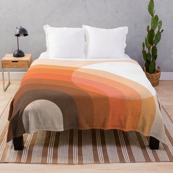 Item preview, Mid Century Modern Geometric 78 in Brown Orange Shades (Sun and Rainbow abstraction) designed and sold by nineFlorals.