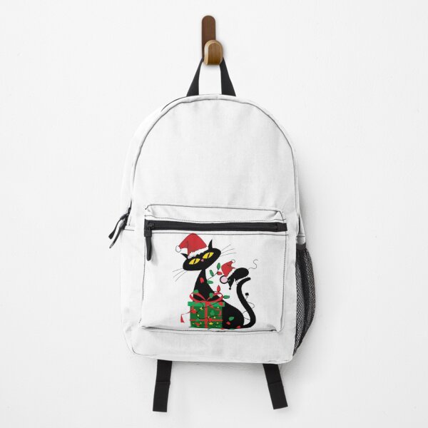 Item preview, Santa Black Cat in Tangled Lights designed and sold by Natureclectic.