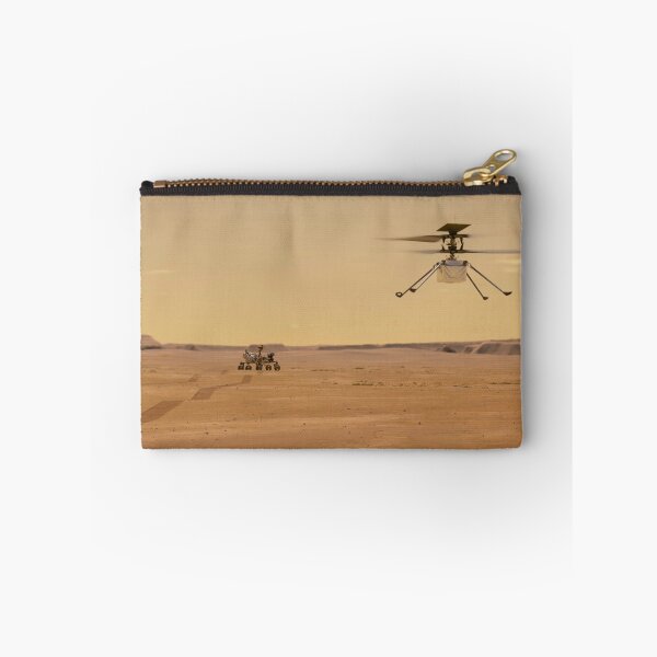 Item preview, STK204833S-Mars Ingenuity drone flying above the Perseverance rover on planet Mars. designed and sold by StocktrekImages.