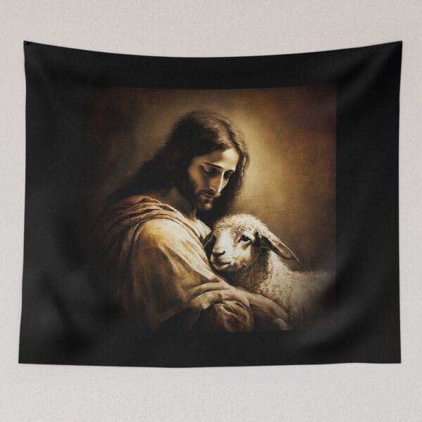 Item preview, Jesus as the lamb of God": Religious Art - Pencil Drawing Of Jesus designed and sold by Obinne.