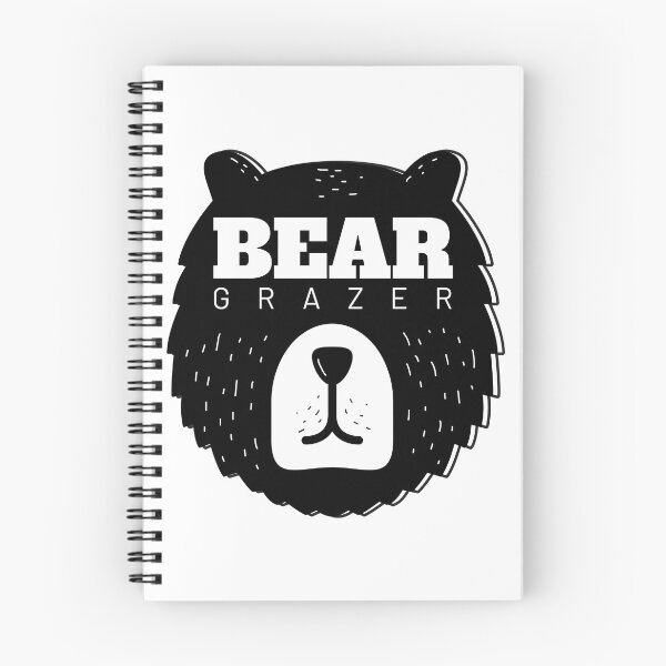 Item preview, Bear grazer. Simple black head and white text designed and sold by DragonflyLP.