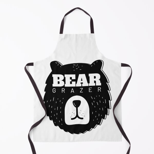 Item preview, Bear grazer. Simple black head and white text designed and sold by DragonflyLP.