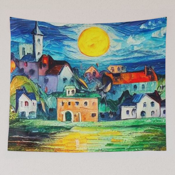 Item preview, Village on the coast 1 designed and sold by George Hutton Hunter.