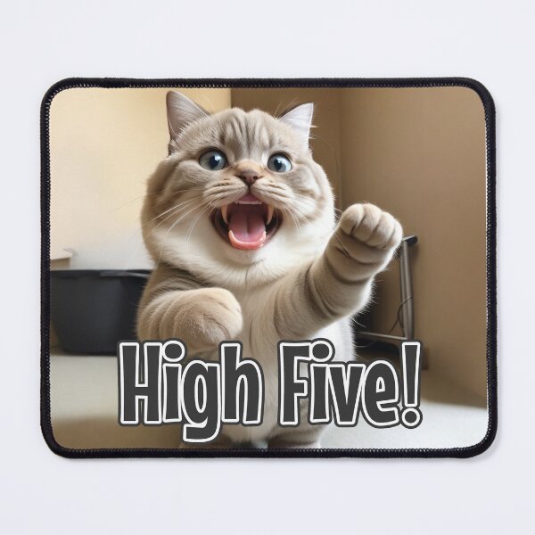 Item preview, AI-Generated Cat 01 "High Five" designed and sold by Cliff-Qi.