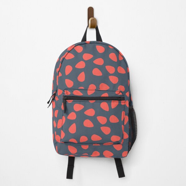 Item preview, Charcoal Navy Red Tear-Like Flame-Shaped Leaf Abstract Leaves Petals Geometric Modern Pop Art Elements Pattern designed and sold by PenguinForests.