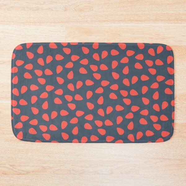 Item preview, Charcoal Navy Red Tear-Like Flame-Shaped Leaf Abstract Leaves Petals Geometric Modern Pop Art Elements Pattern designed and sold by PenguinForests.