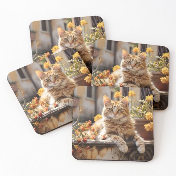 Item preview, Yellow Cat's Affection designed and sold by PixelPrisma.