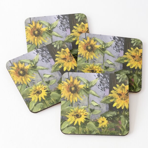 Item preview, Sunflowers and Shed oil painting designed and sold by SandraHaney.