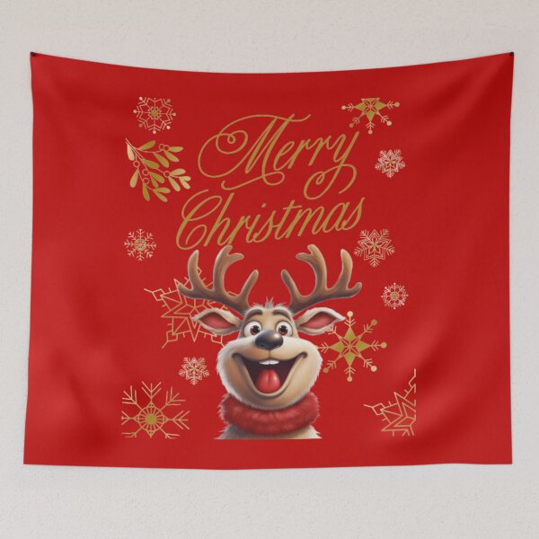 Item preview, Merry Christmas with Reindeer designed and sold by 2012DreamVision.