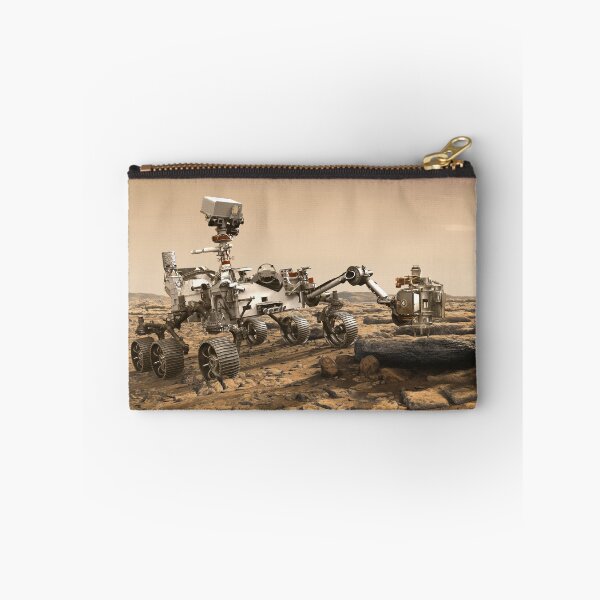 Item preview, STK204836S-The Perseverance rover studying a Mars rock outcrop. designed and sold by StocktrekImages.
