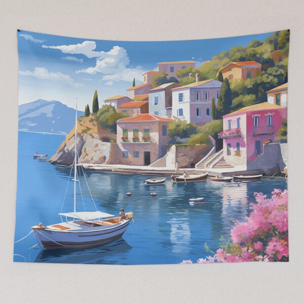 Item preview, A Pop Art Travel Print of Thassos - Greece  designed and sold by StudioRedKoala.