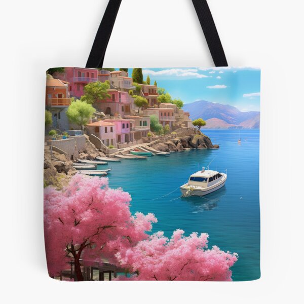 Item preview, A Pop Art Travel Print of Thassos - Greece  designed and sold by StudioRedKoala.