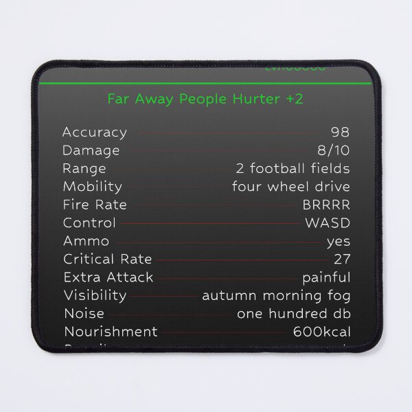 Item preview, Far Away People Hurter Stats designed and sold by RobaehOod.