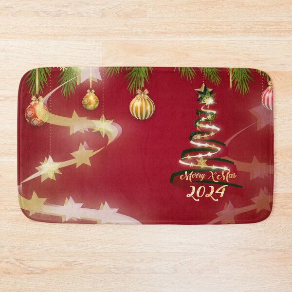 Item preview, Merry X'Mas 2024 Golden Red designed and sold by ShioriArt Design.