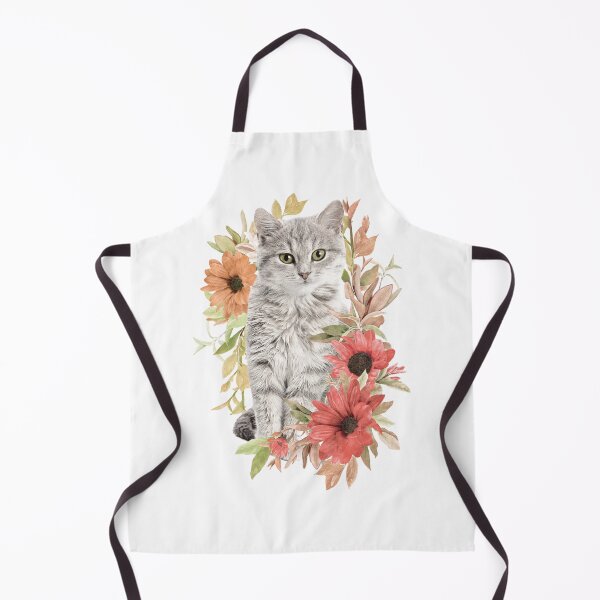 Item preview, Cat in flowers designed and sold by DESEODESIGN.