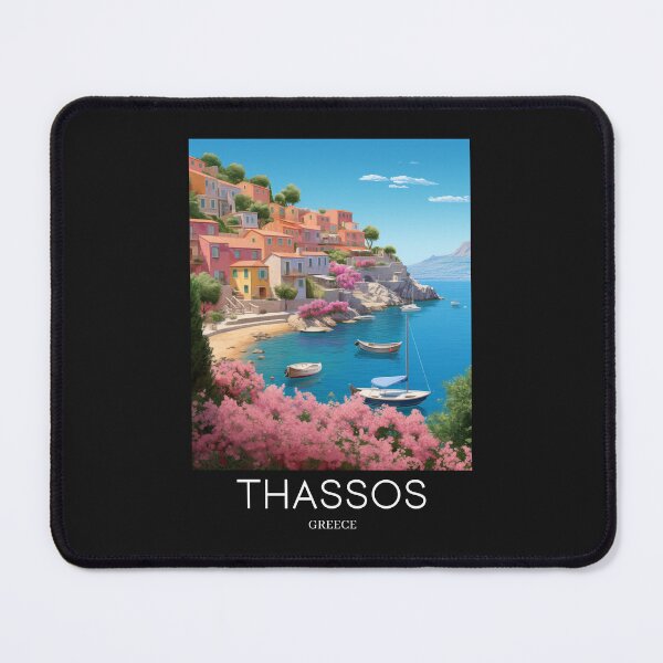 Item preview, A Pop Art Travel Print of Thassos - Greece  designed and sold by StudioRedKoala.