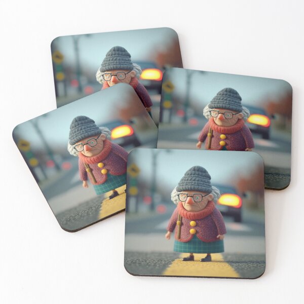 Item preview, Clay Old Lady Crossing the Road 1 designed and sold by AstroRisq.