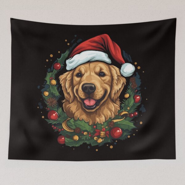 Item preview, Christmas Golden Retriever designed and sold by creativellashop.