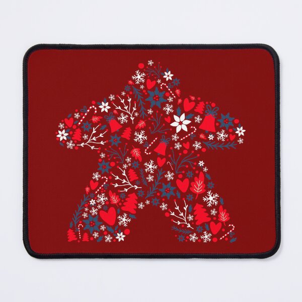 Item preview, Meeple Christmas Mosaic Red & Blue designed and sold by EJTEV.