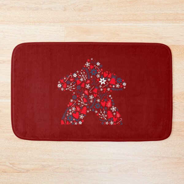 Item preview, Meeple Christmas Mosaic Red & Blue designed and sold by EJTEV.