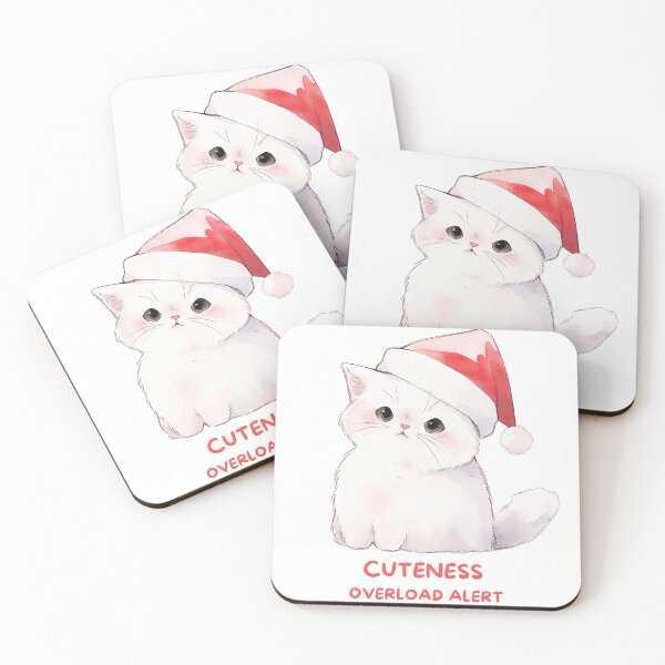 Item preview, Cuteness Overload Alert, Kitten + Santa hat designed and sold by Cherrita07.