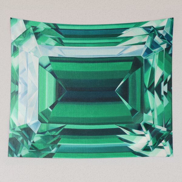 Item preview, Colorful Gemstone Collection. Emerald Gem Hand-Painted Artwork designed and sold by AmberSunArt.