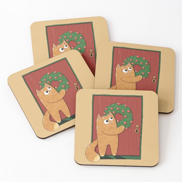 Item preview, Christmas Decorations Cat Print designed and sold by Julia Sol.