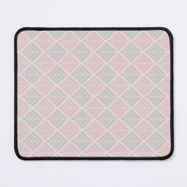 Item preview, Soft Pink Light Gray Petal Leaves Diagonal Geometric Art Deco Nouveau Timeless Pattern designed and sold by PenguinForests.