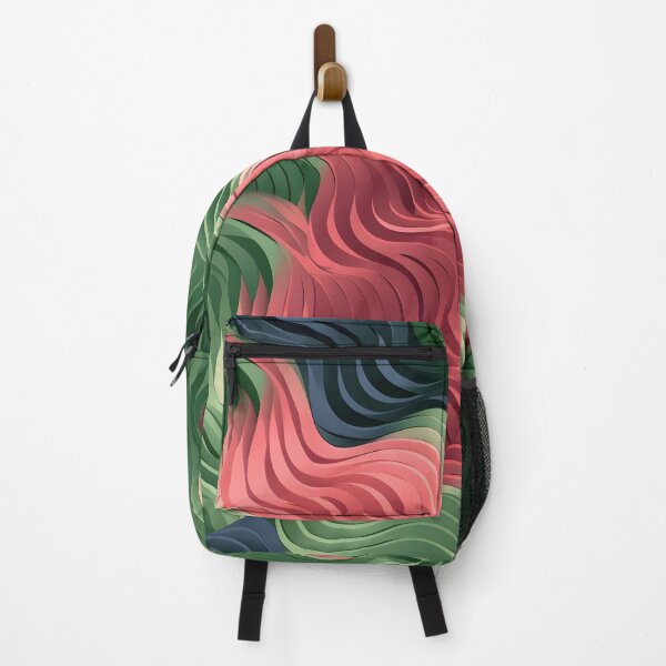 Item preview, Rippling Green and Coral Contours designed and sold by VectorPlace.
