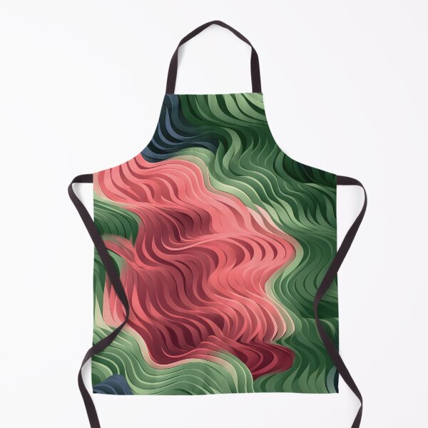 Item preview, Rippling Green and Coral Contours designed and sold by VectorPlace.