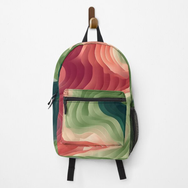 Item preview, Sweeping Red-Green Gradient Waves designed and sold by VectorPlace.