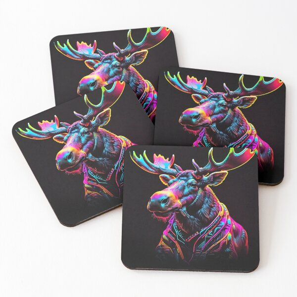 Item preview, neon color moose designed and sold by tharusha fernando.