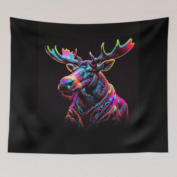 Item preview, neon color moose designed and sold by tharusha fernando.