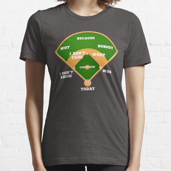 Qui est le premier? Carte de baseball de baseball T-shirt essentiel