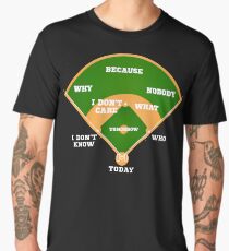 Who's on First? Baseball Diamond Fielding Card Men's Premium T-Shirt