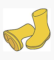 Yellow Rain Boots Photographic Print