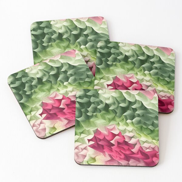 Item preview, Pink Peaks Amidst Green Folds designed and sold by VectorPlace.