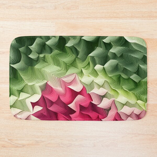 Item preview, Pink Peaks Amidst Green Folds designed and sold by VectorPlace.