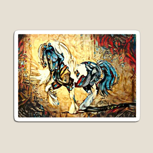 Gypsy Vanner Horse Illustration Magnet