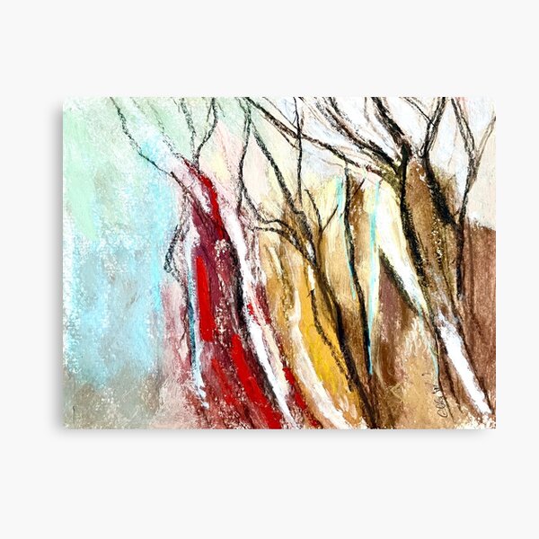 Bushes, abstract landscape Canvas Print