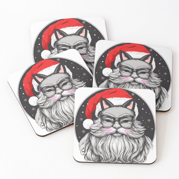 Item preview, Santa Claus with cat ears and cat whiskers, Christmas festival designed and sold by K-Kwan.