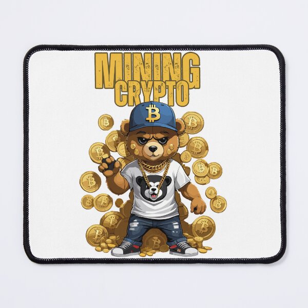 Item preview, bear cryptocurrency mining designed and sold by YolaShopOnline.