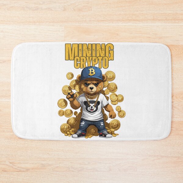 Item preview, bear cryptocurrency mining designed and sold by YolaShopOnline.